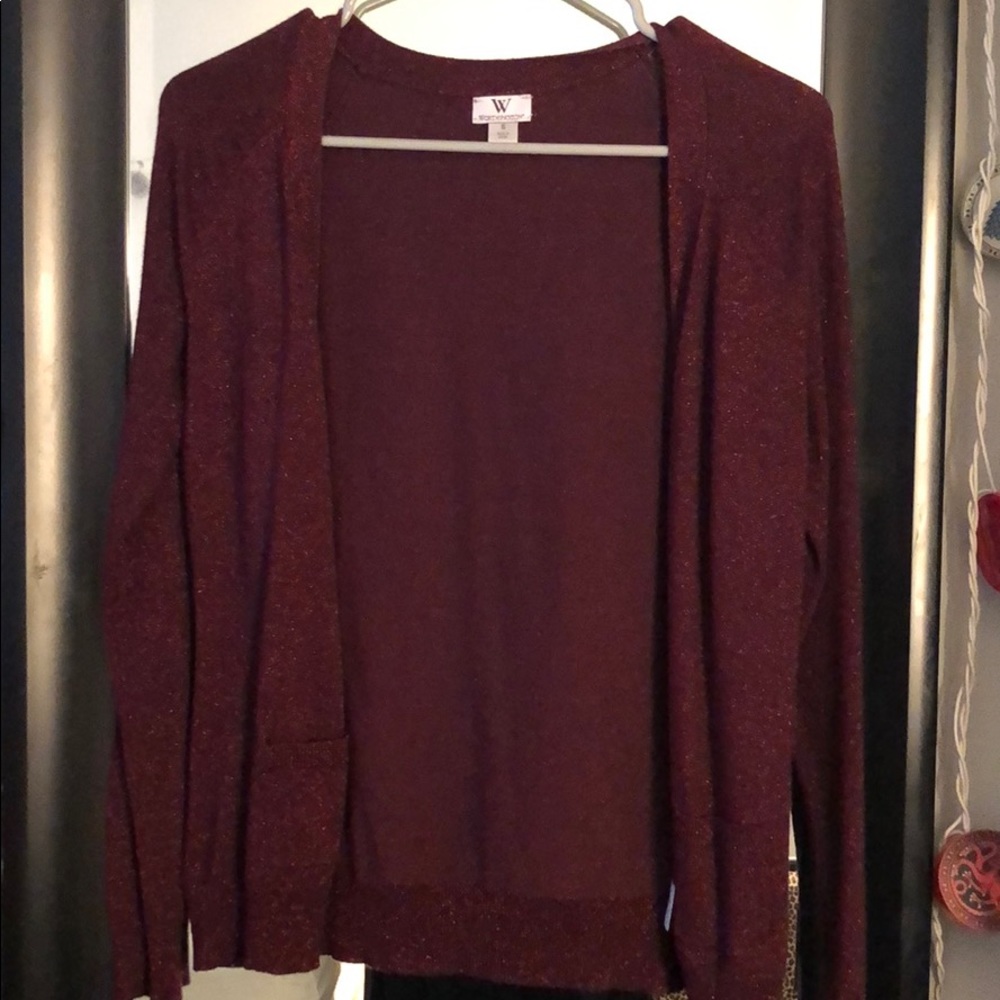 Red glitter cardigan